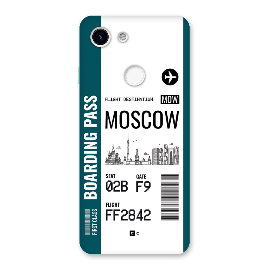 Moscow Boarding Pass Back Case for Google Pixel 3