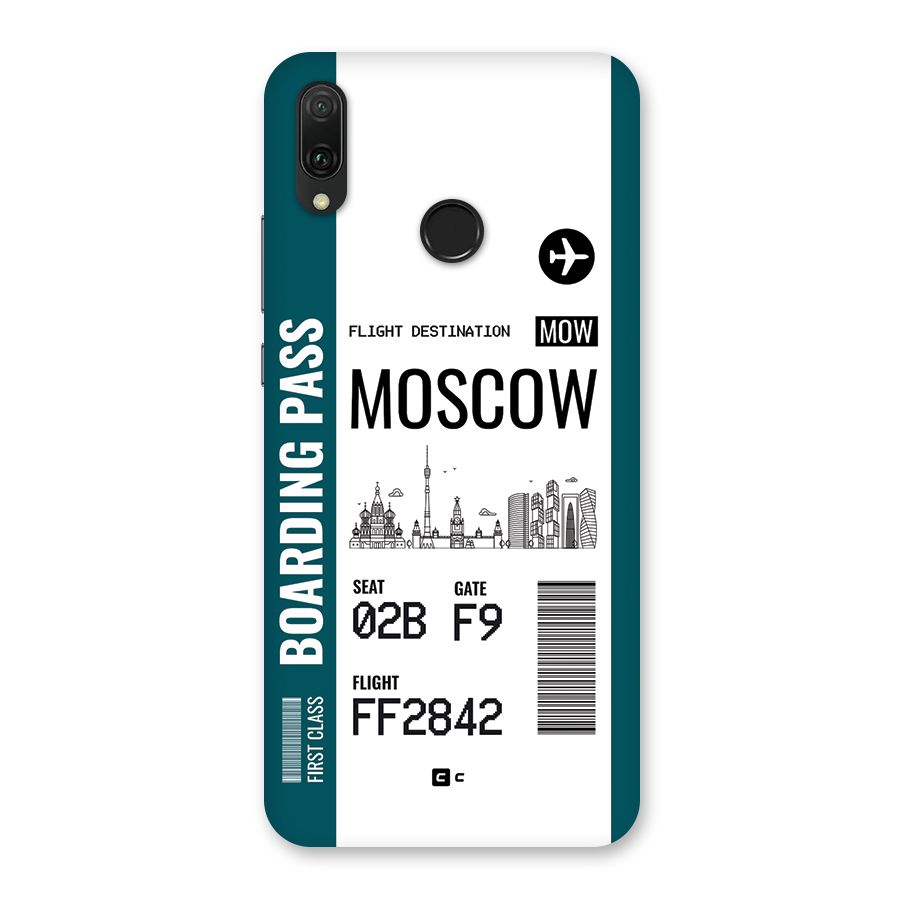 Moscow Boarding Pass Back Case for Huawei Y9 (2019)