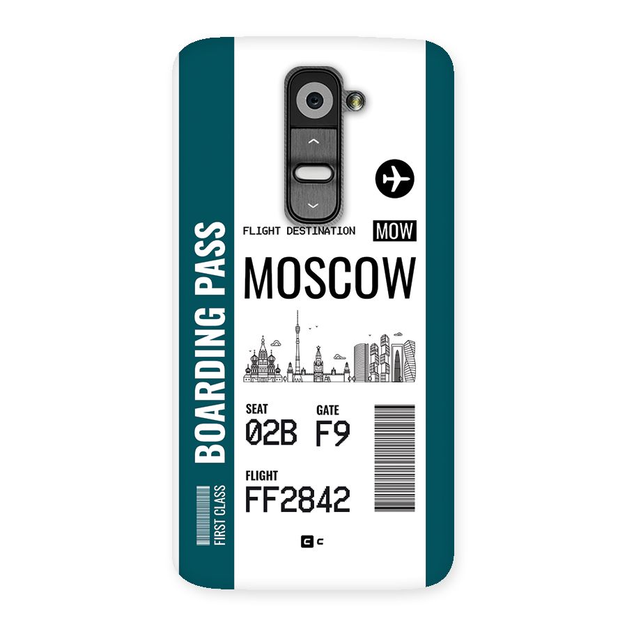Moscow Boarding Pass Back Case for LG G2