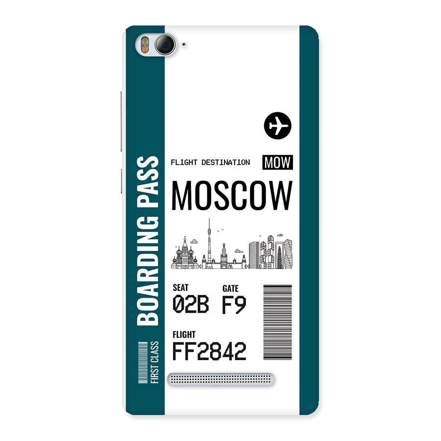 Moscow Boarding Pass Back Case for Mi4i