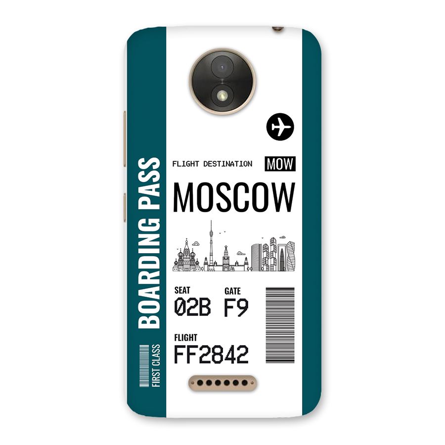 Moscow Boarding Pass Back Case for Moto C Plus