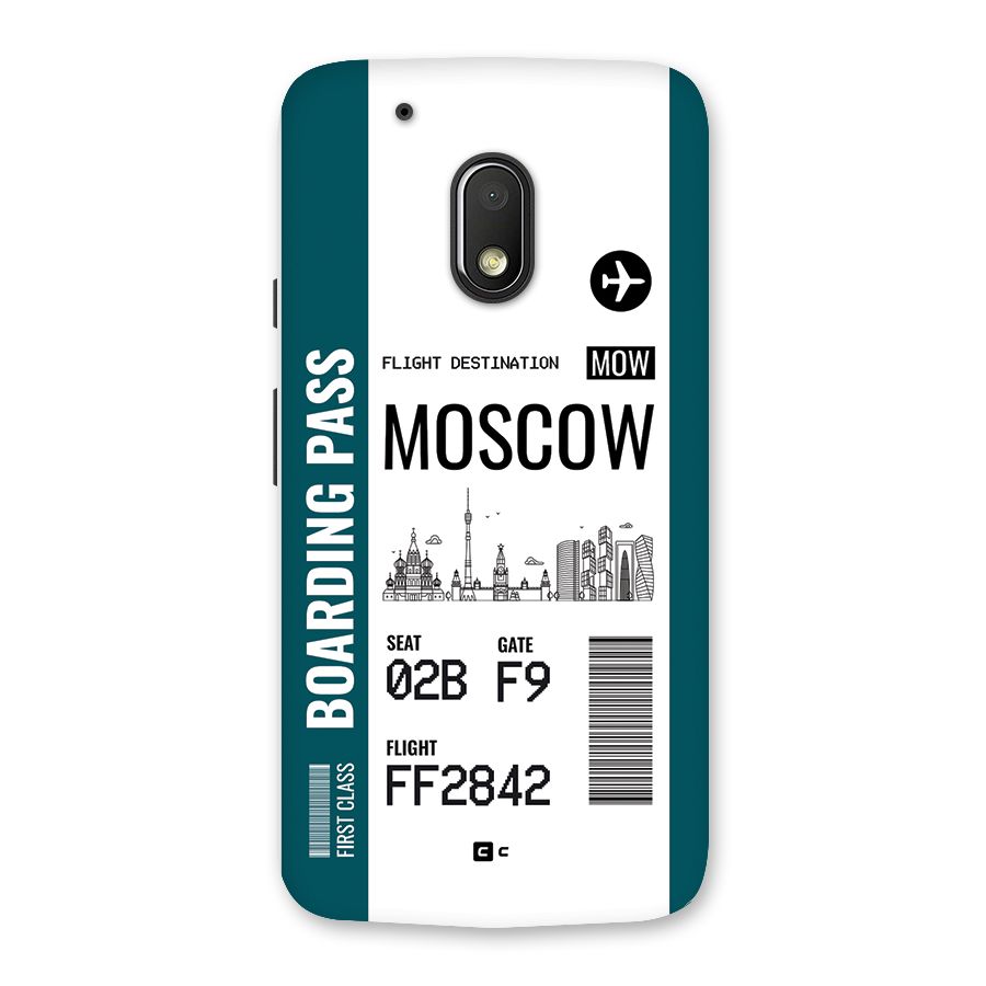 Moscow Boarding Pass Back Case for Moto G4 Play
