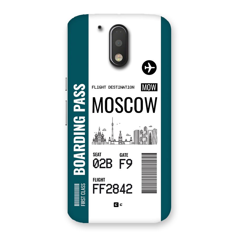Moscow Boarding Pass Back Case for Moto G4 Plus