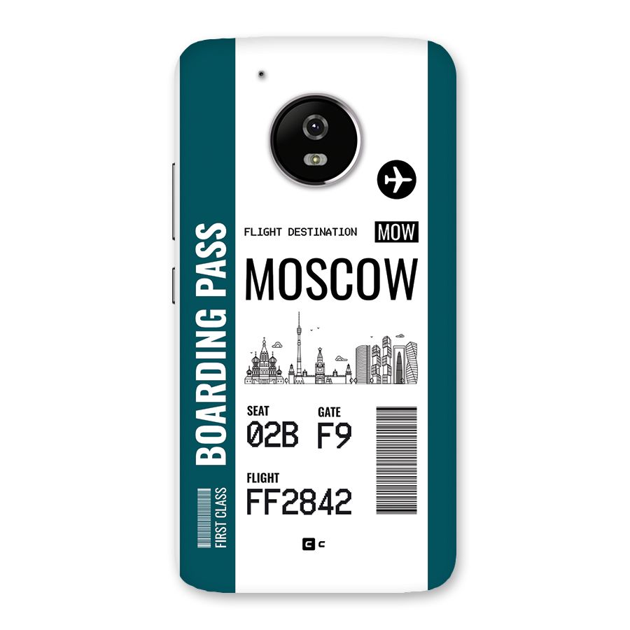 Moscow Boarding Pass Back Case for Moto G5