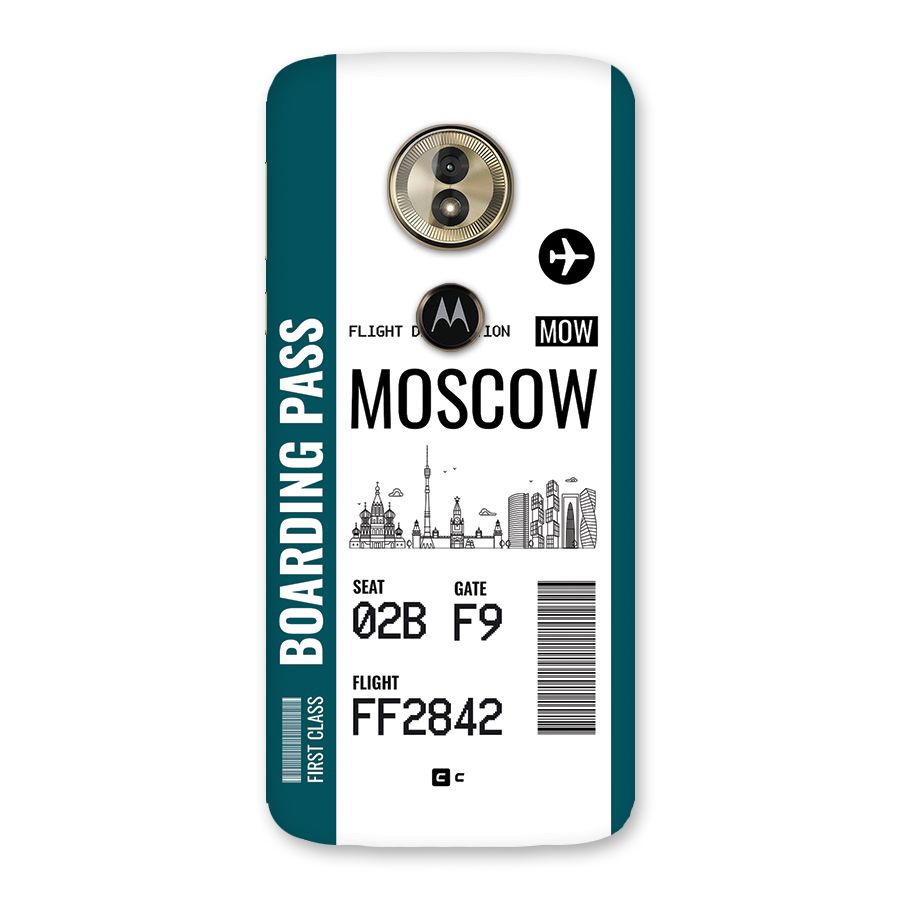 Moscow Boarding Pass Back Case for Moto G6 Play