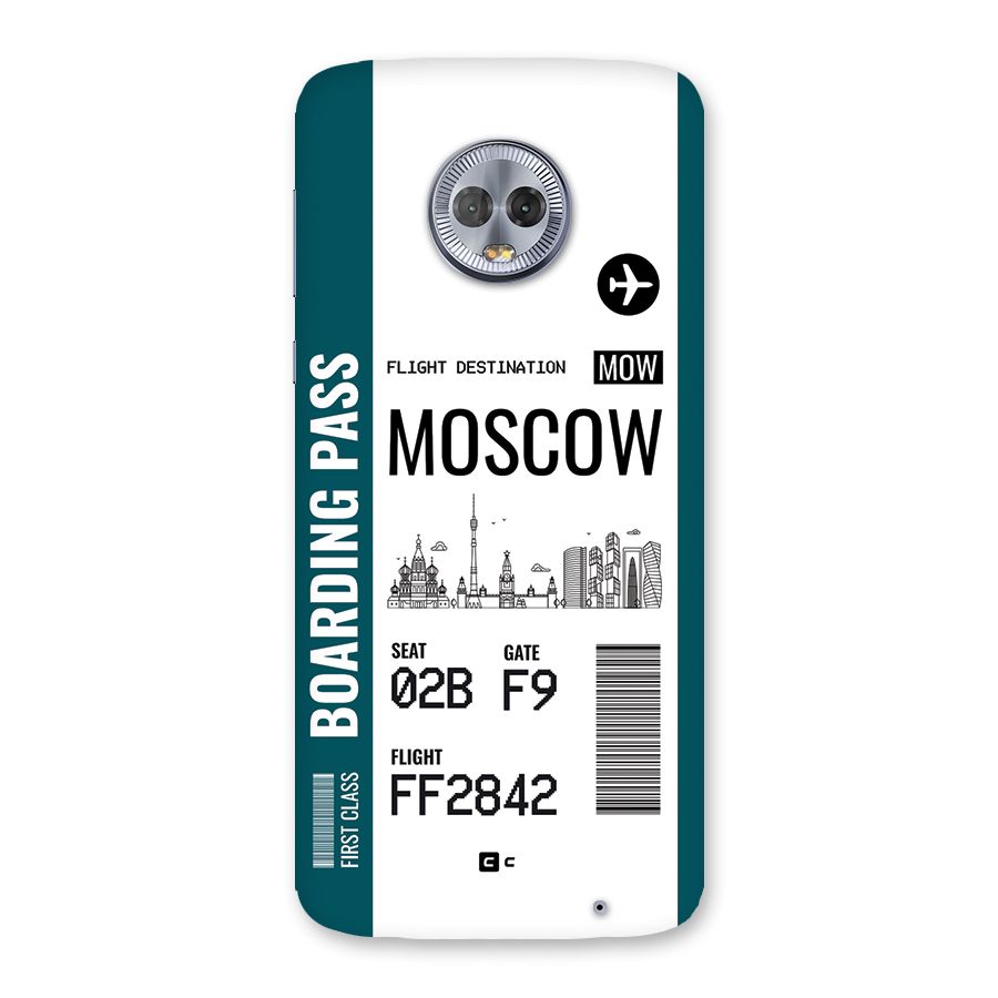 Moscow Boarding Pass Back Case for Moto G6 Plus