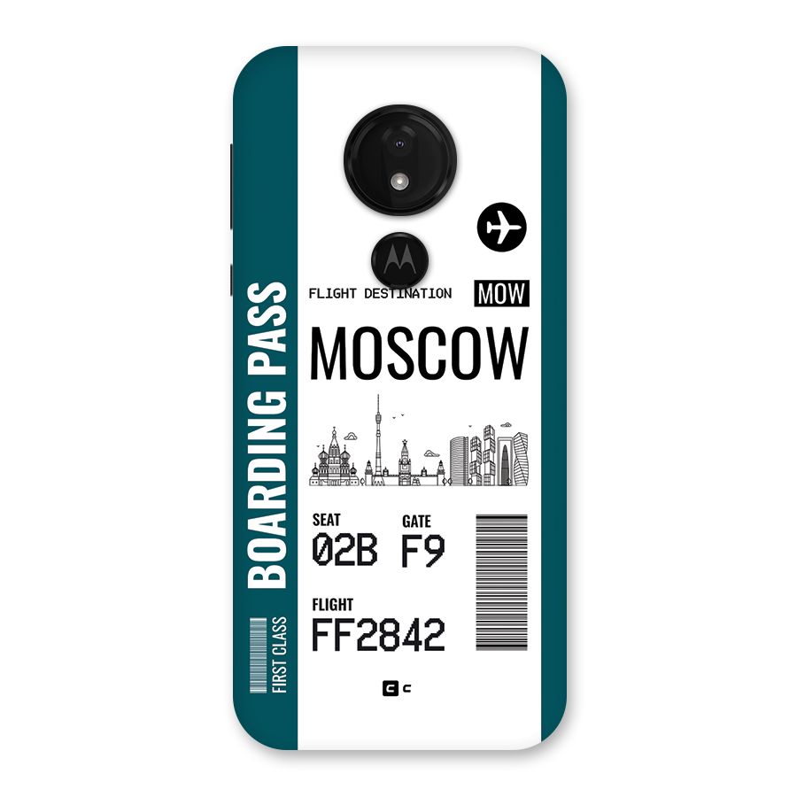 Moscow Boarding Pass Back Case for Moto G7 Power