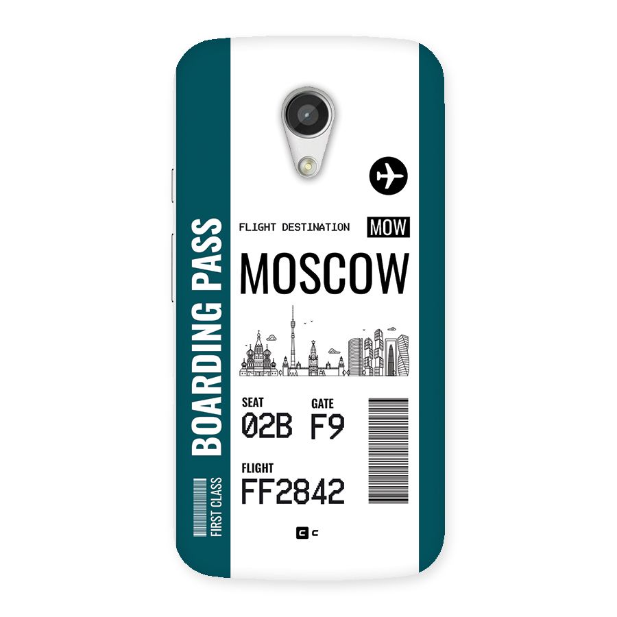 Moscow Boarding Pass Back Case for Moto G 2nd Gen