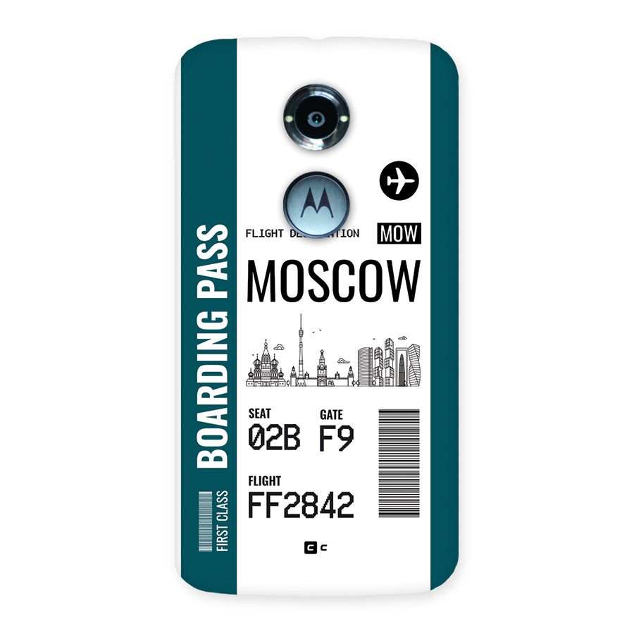 Moscow Boarding Pass Back Case for Moto X2