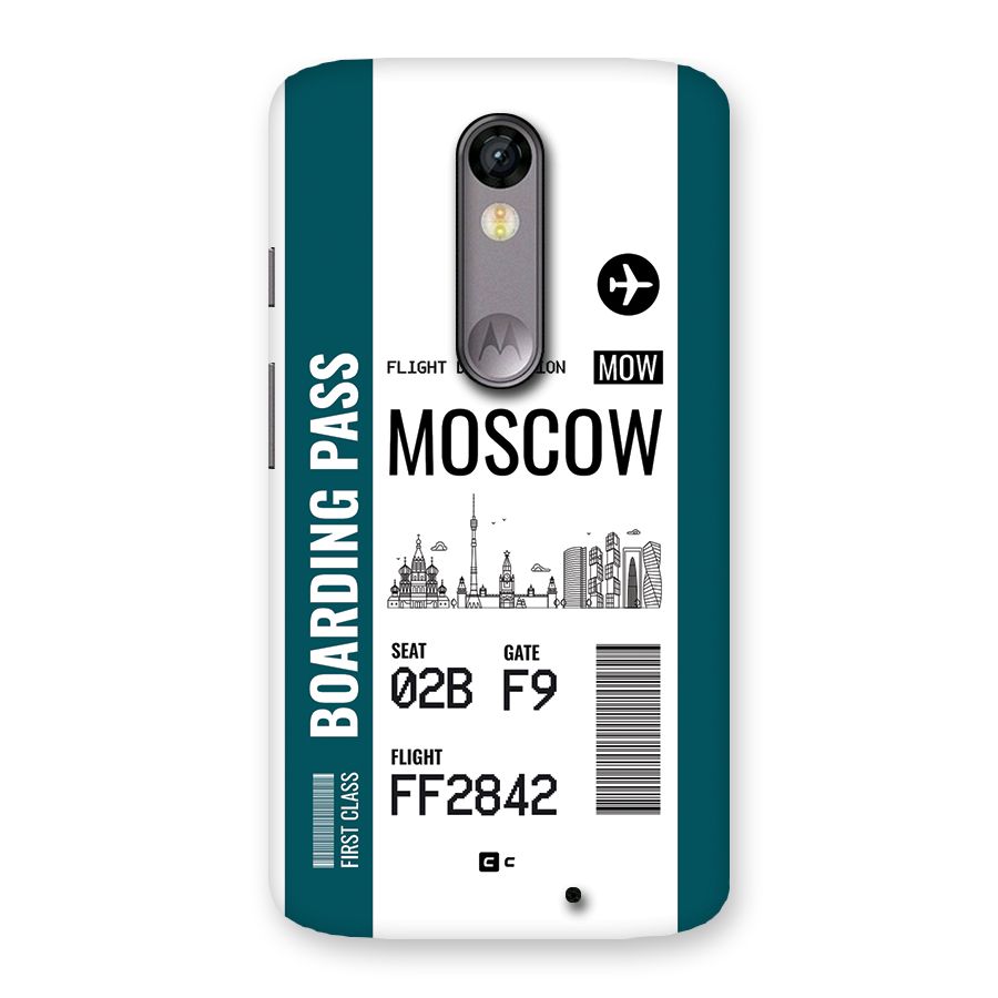 Moscow Boarding Pass Back Case for Moto X Force
