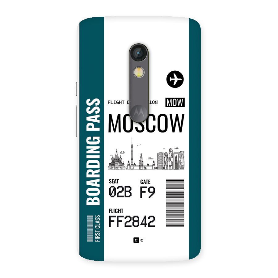 Moscow Boarding Pass Back Case for Moto X Play