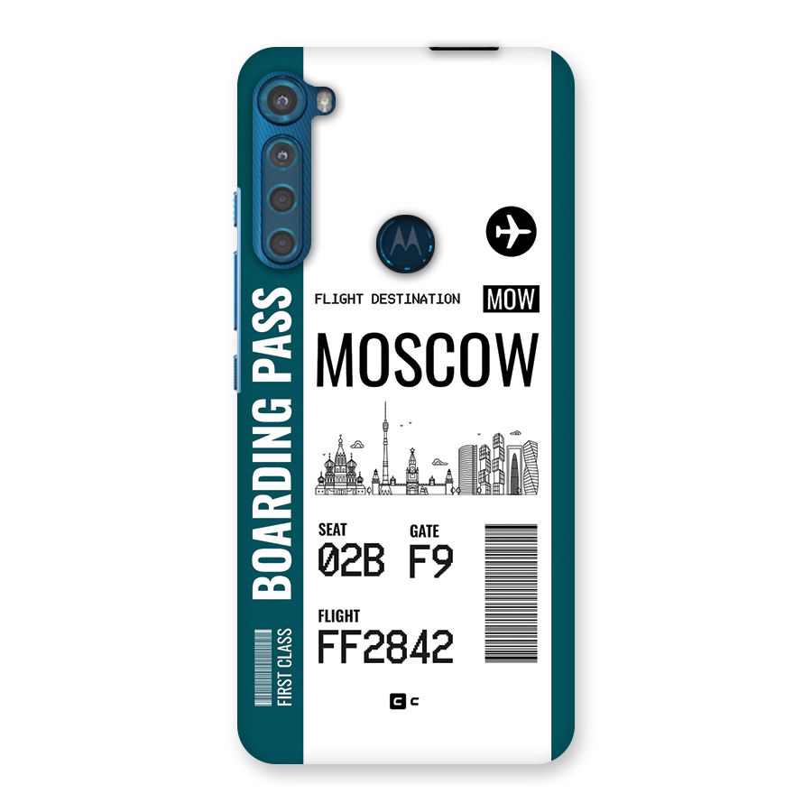 Moscow Boarding Pass Back Case for Motorola One Fusion Plus
