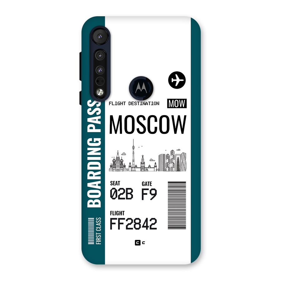Moscow Boarding Pass Back Case for Motorola One Macro