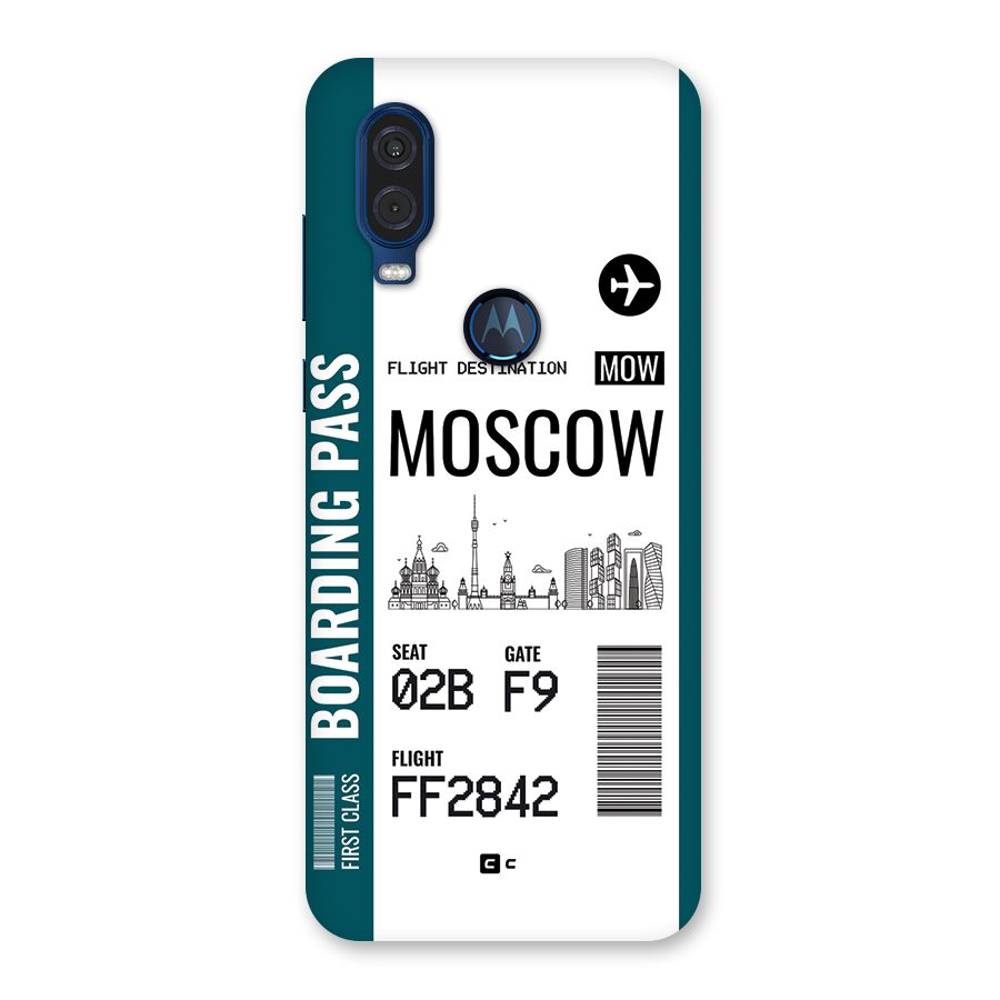 Moscow Boarding Pass Back Case for Motorola One Vision