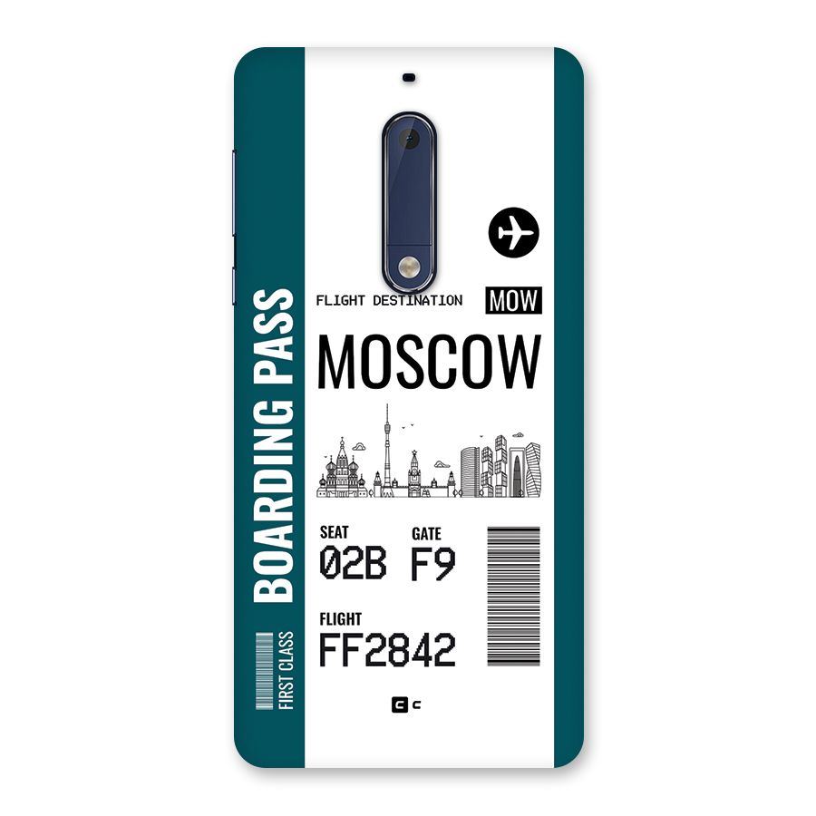 Moscow Boarding Pass Back Case for Nokia 5