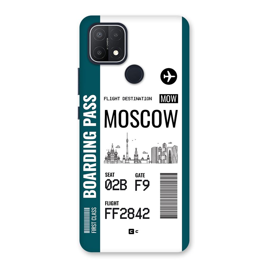 Moscow Boarding Pass Back Case for Oppo A15