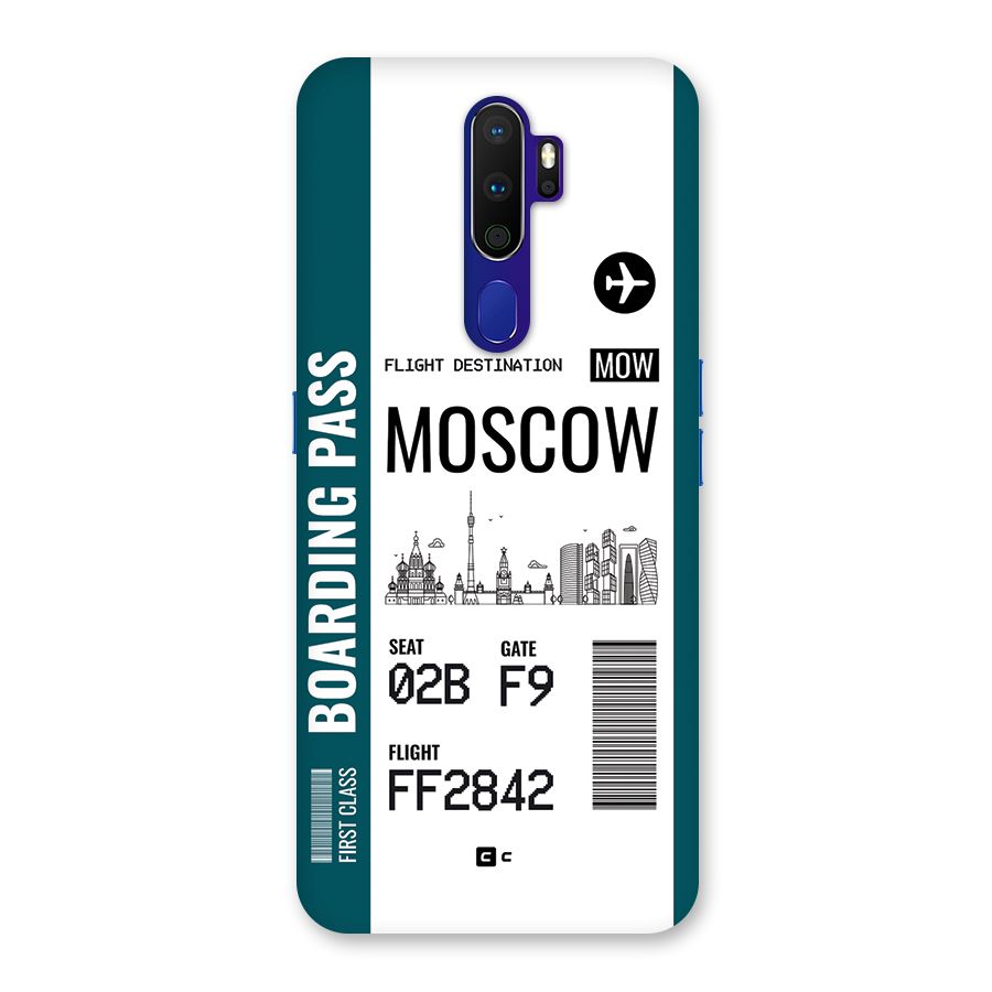 Moscow Boarding Pass Back Case for Oppo A9 (2020)