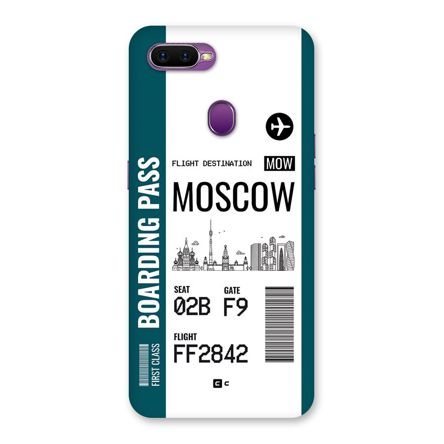 Moscow Boarding Pass Back Case for Oppo F9