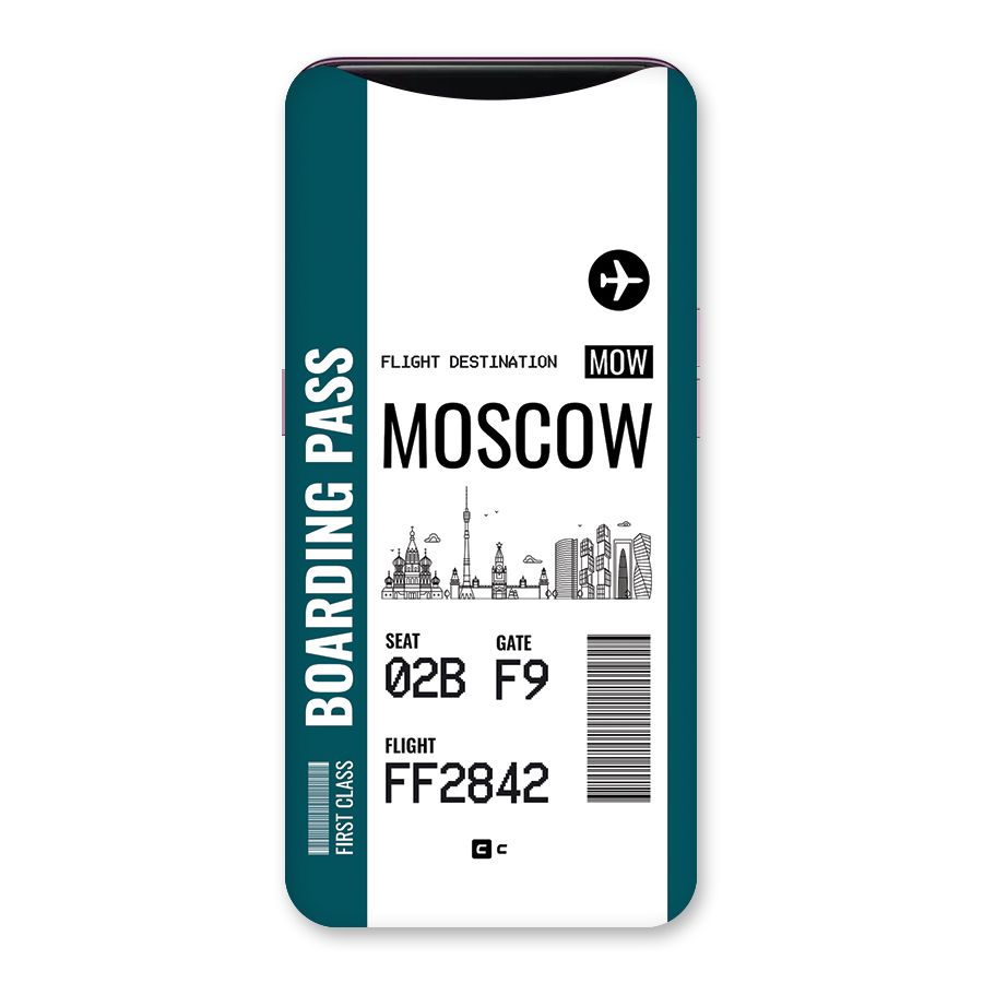 Moscow Boarding Pass Back Case for Oppo Find X