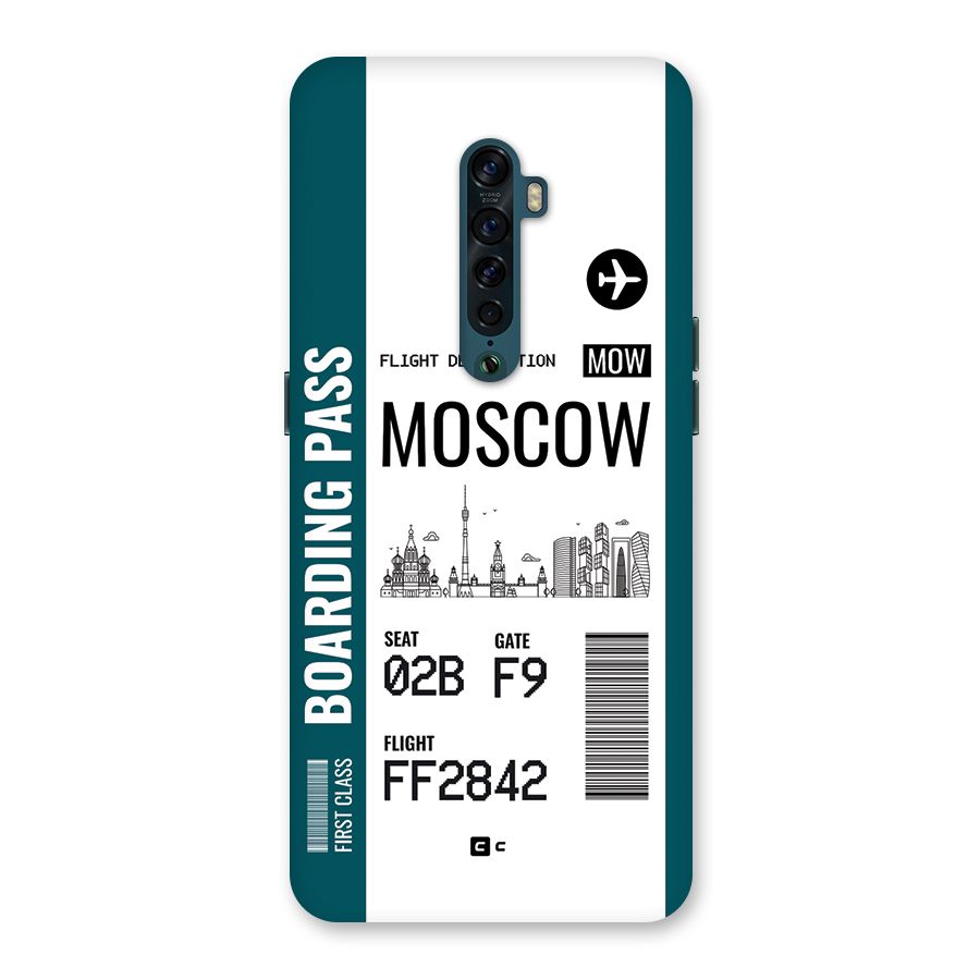 Moscow Boarding Pass Back Case for Oppo Reno2