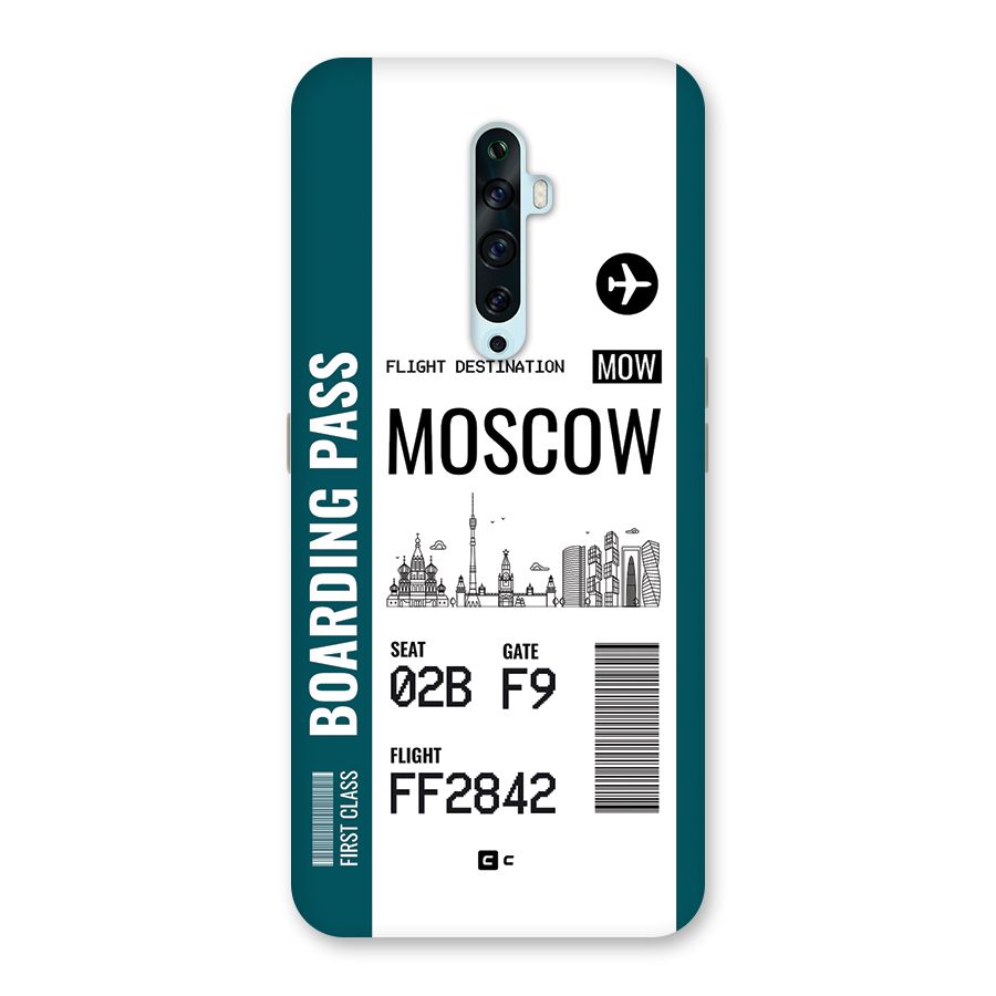 Moscow Boarding Pass Back Case for Oppo Reno2 F