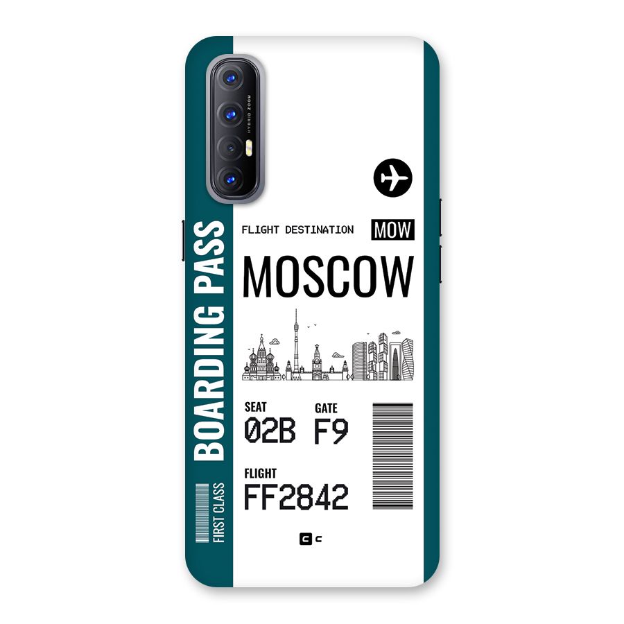 Moscow Boarding Pass Back Case for Oppo Reno3 Pro