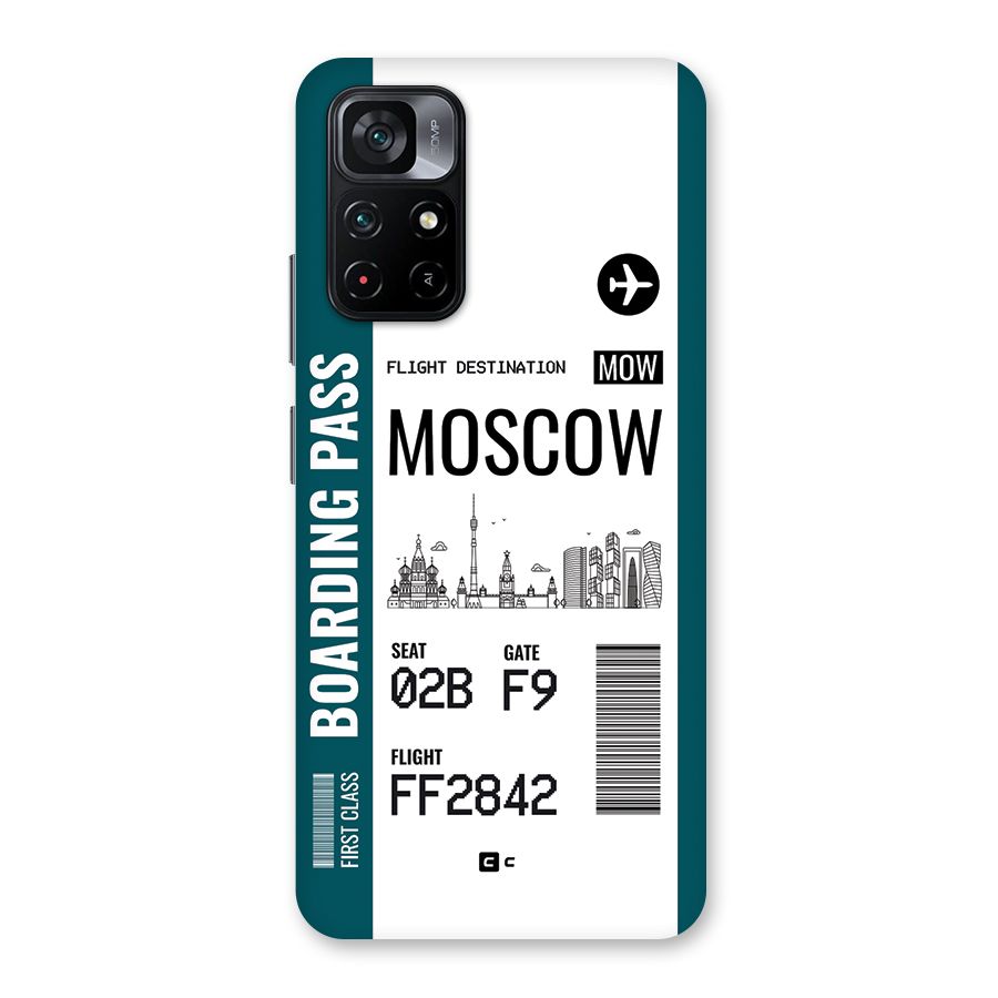Moscow Boarding Pass Back Case for Poco M4 Pro 5G