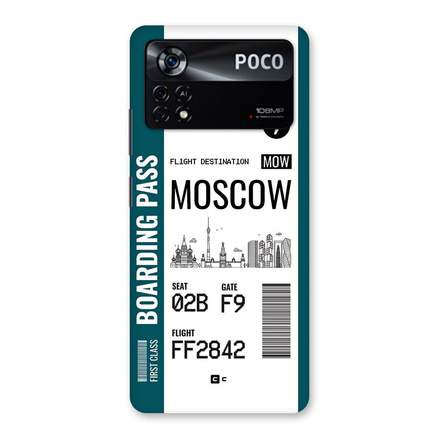 Moscow Boarding Pass Back Case for Poco X4 Pro 5G