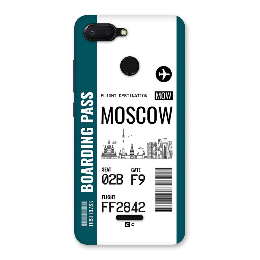 Moscow Boarding Pass Back Case for Redmi 6