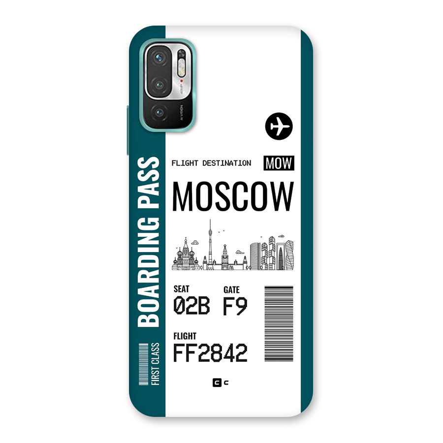 Moscow Boarding Pass Back Case for Redmi Note 10T 5G