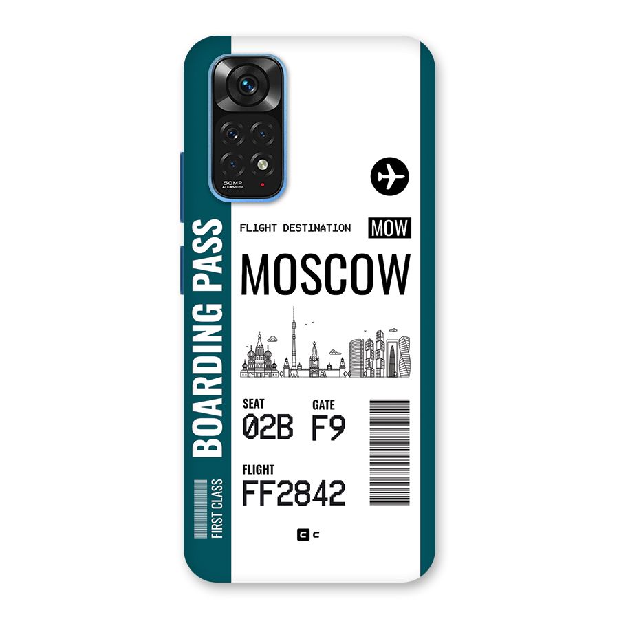 Moscow Boarding Pass Back Case for Redmi Note 11S