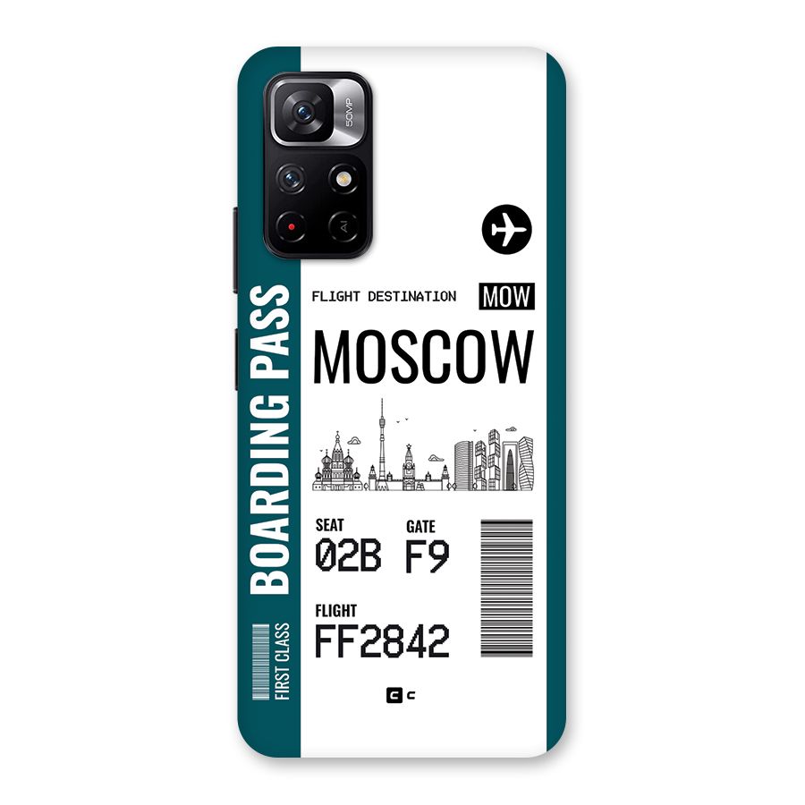 Moscow Boarding Pass Back Case for Redmi Note 11T 5G