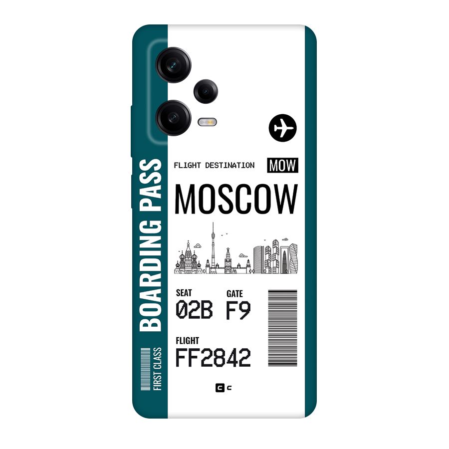 Moscow Boarding Pass Back Case for Redmi Note 12 Pro