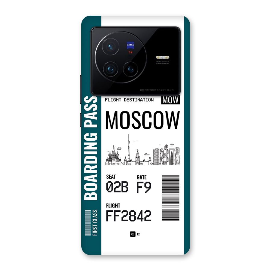 Moscow Boarding Pass Back Case for Vivo X80
