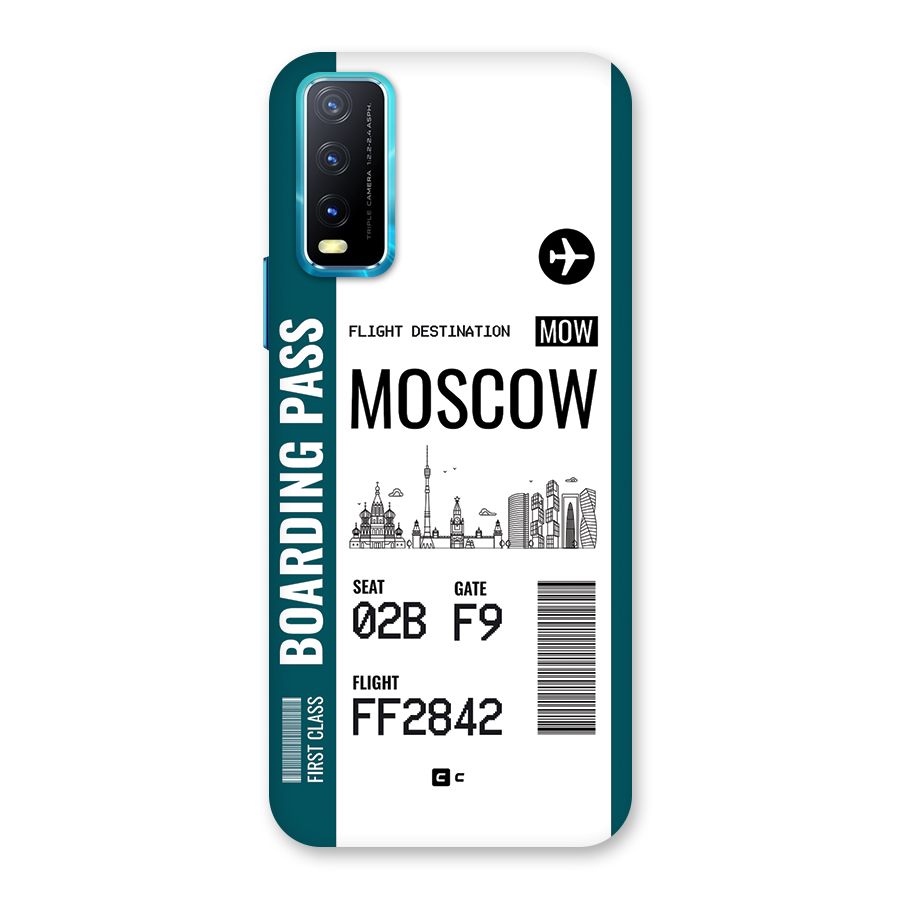Moscow Boarding Pass Back Case for Vivo Y20A