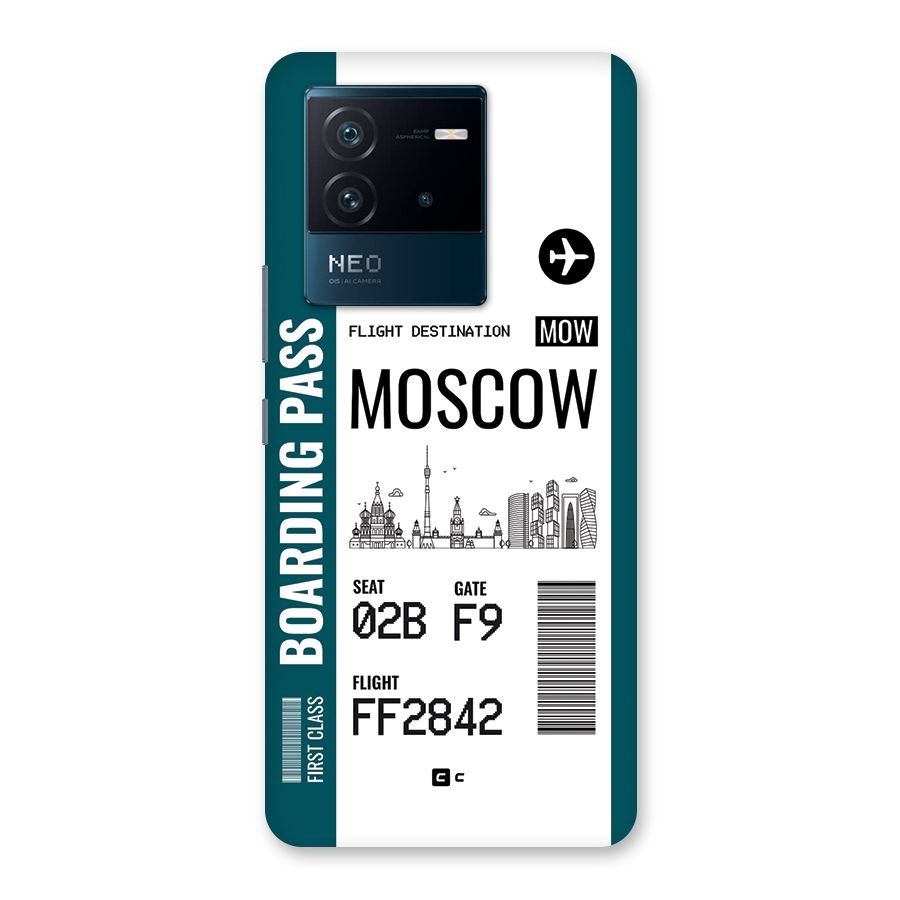 Moscow Boarding Pass Back Case for Vivo iQOO Neo 6 5G