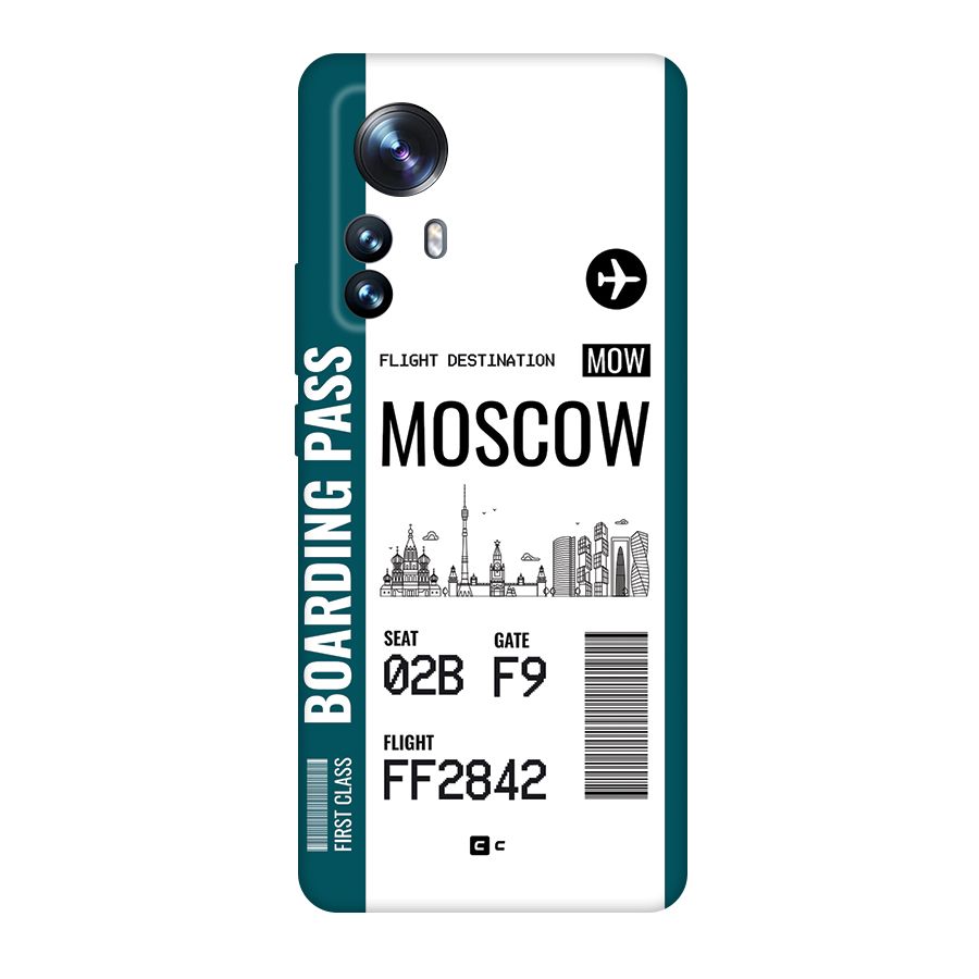 Moscow Boarding Pass Back Case for Xiaomi 12 Pro