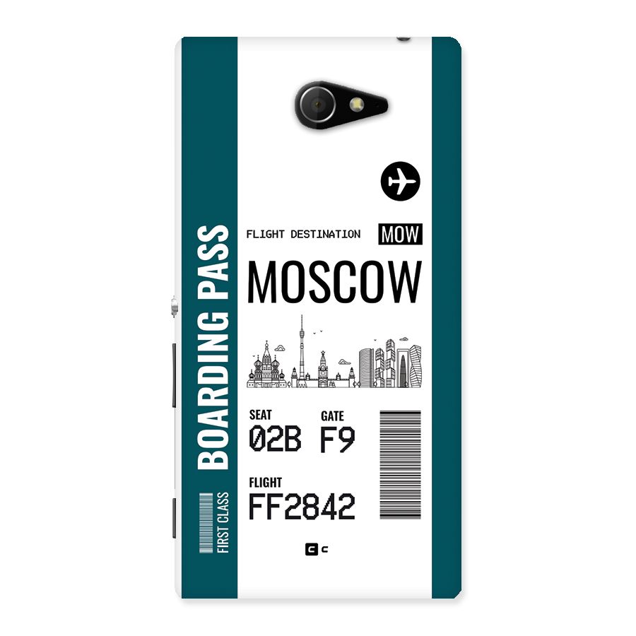 Moscow Boarding Pass Back Case for Xperia M2