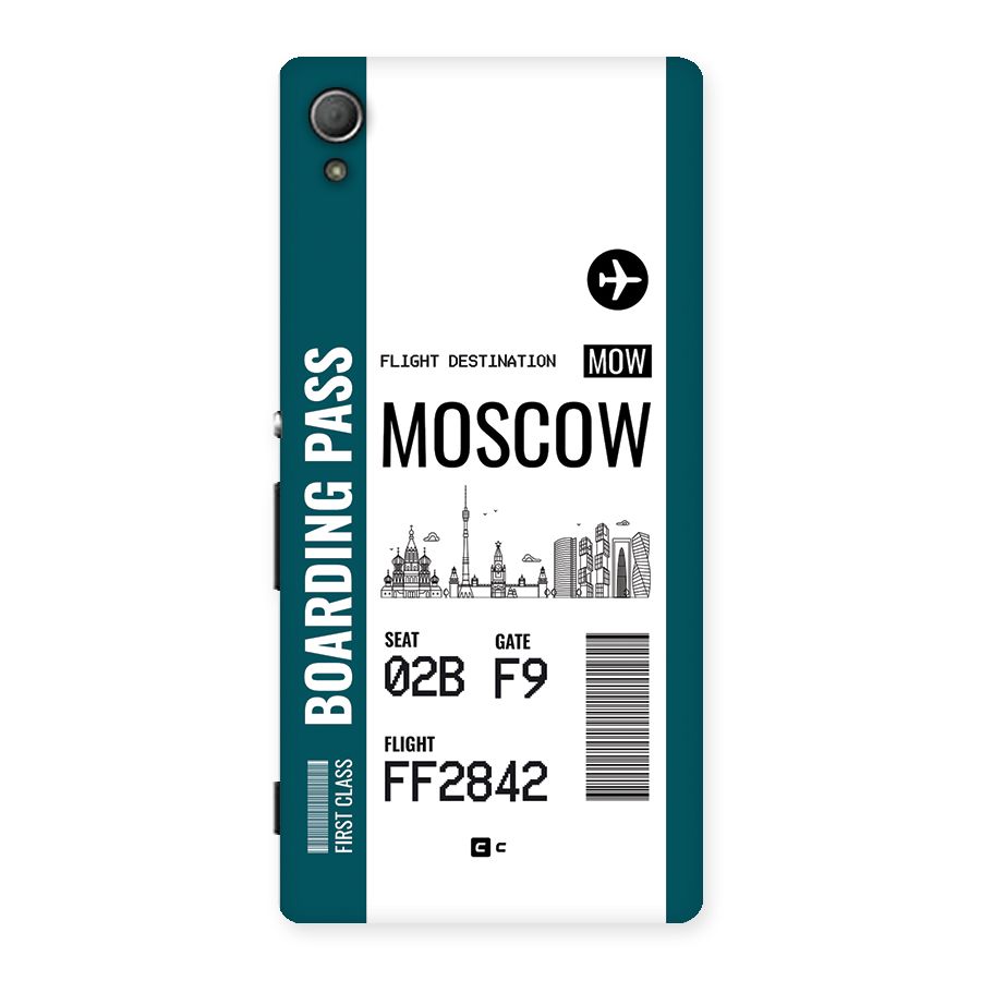 Moscow Boarding Pass Back Case for Xperia Z3 Plus