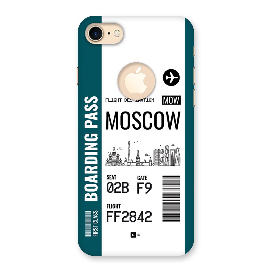 Moscow Boarding Pass Back Case for iPhone 7 Logo Cut