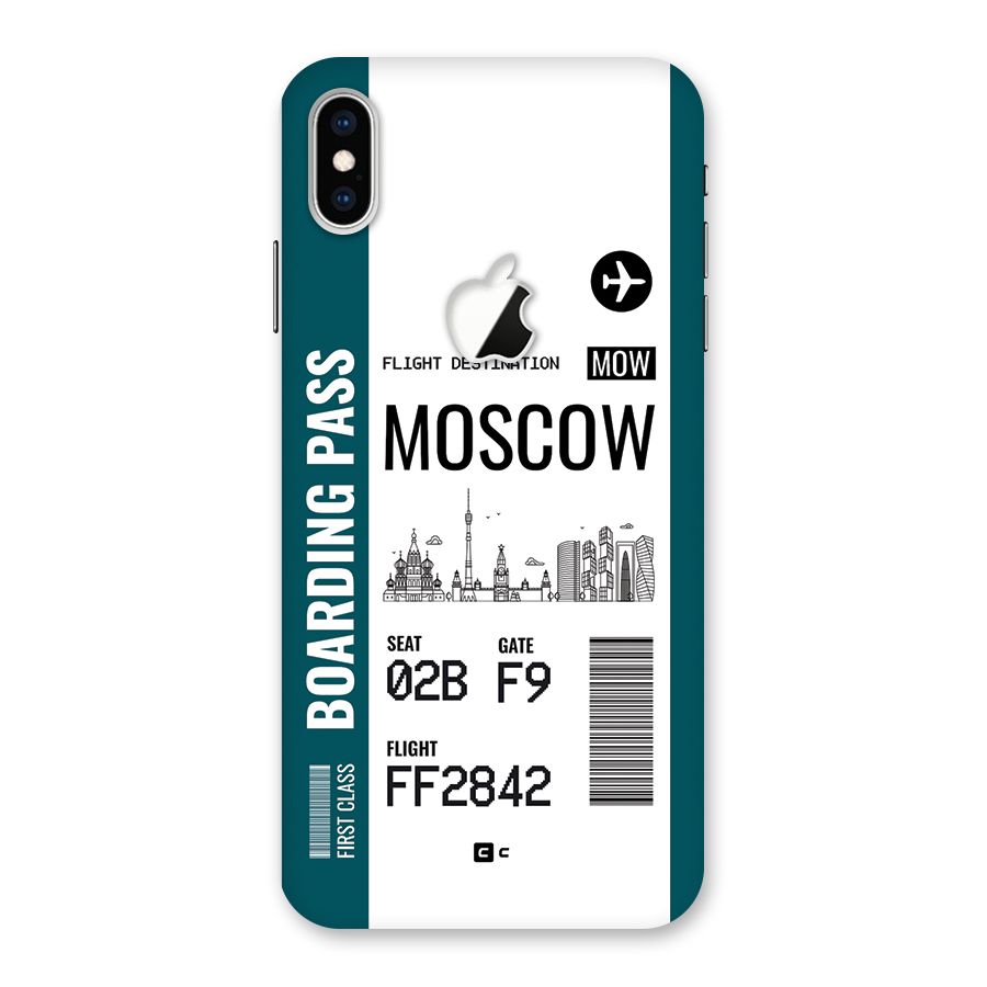 Moscow Boarding Pass Back Case for iPhone XS Max Apple Cut