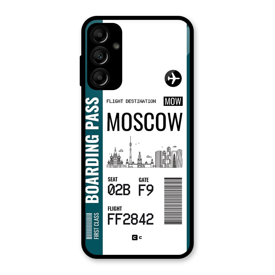 Moscow Boarding Pass Glass Back Case for Galaxy A14 5G