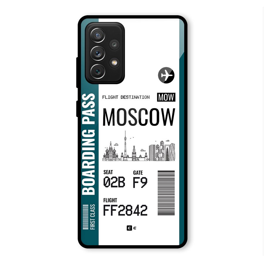Moscow Boarding Pass Glass Back Case for Galaxy A72