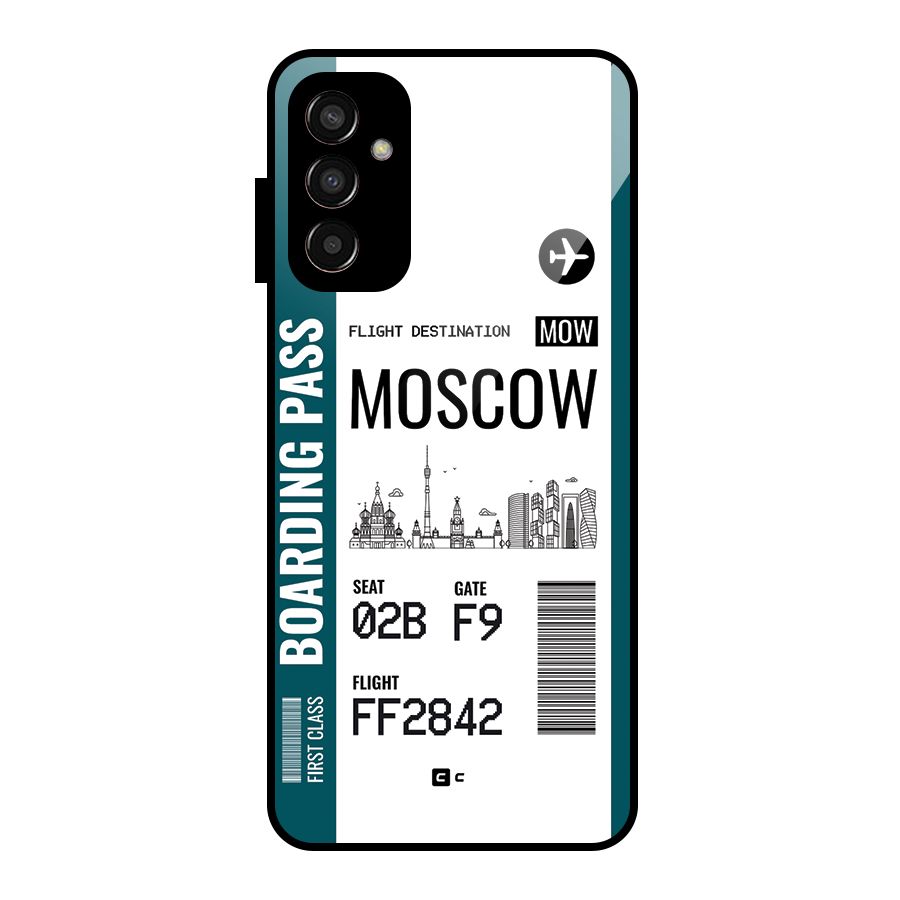 Moscow Boarding Pass Glass Back Case for Galaxy F13