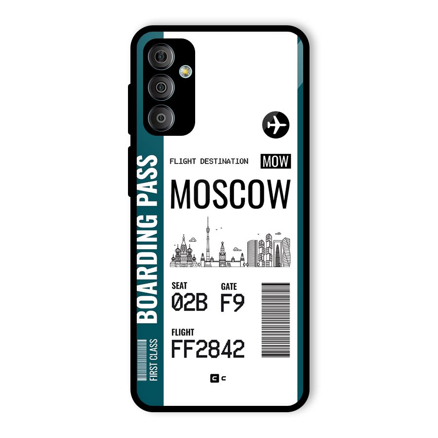 Moscow Boarding Pass Glass Back Case for Galaxy F23
