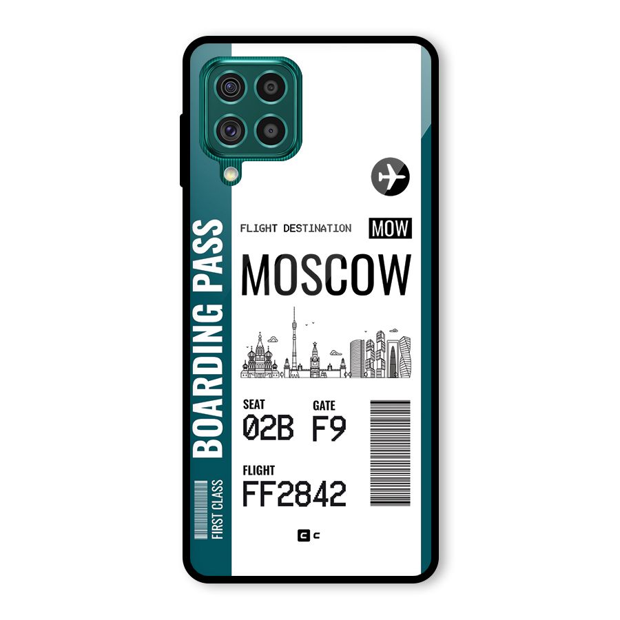 Moscow Boarding Pass Glass Back Case for Galaxy F62