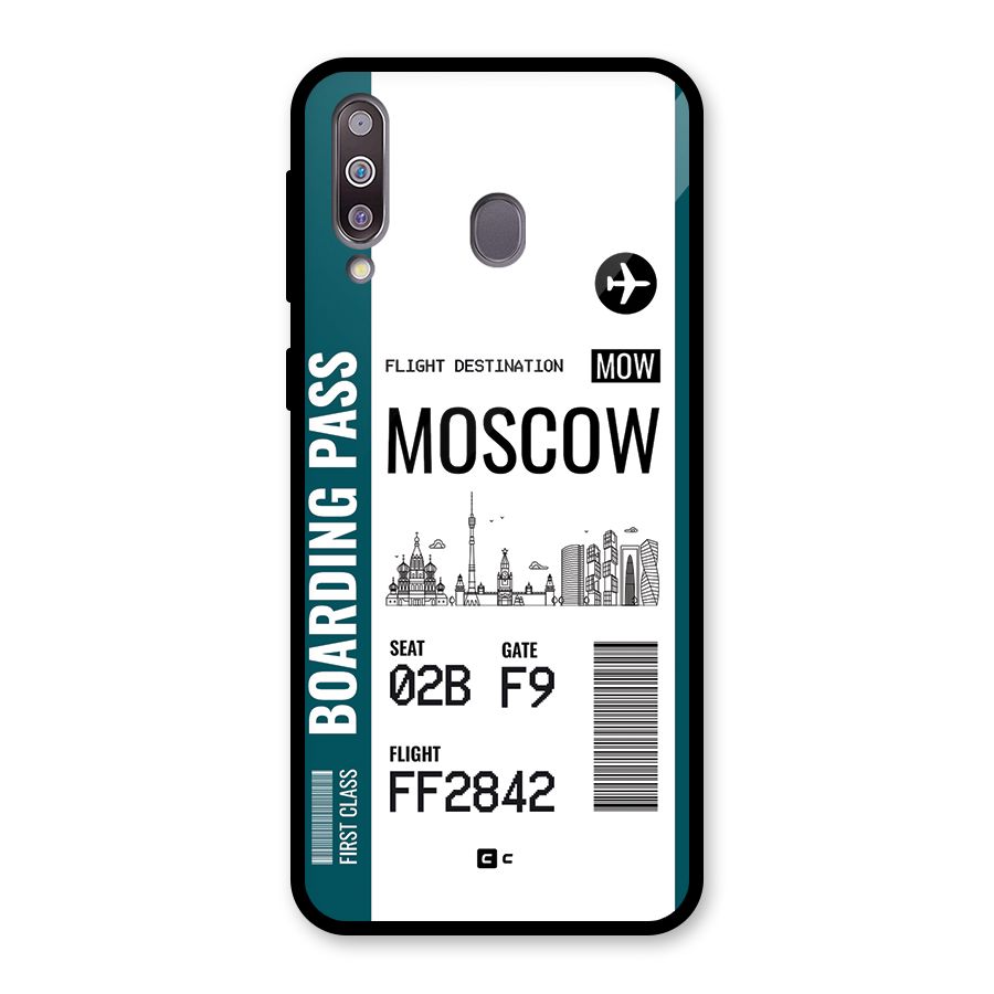 Moscow Boarding Pass Glass Back Case for Galaxy M30