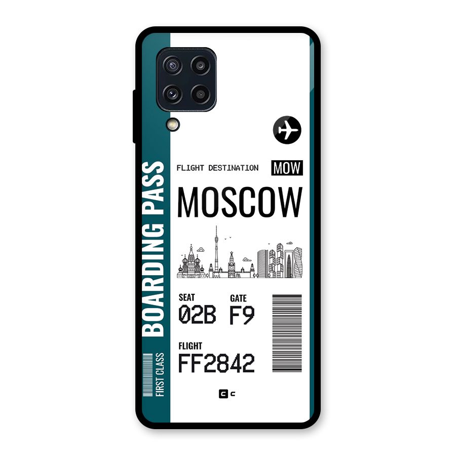 Moscow Boarding Pass Glass Back Case for Galaxy M32