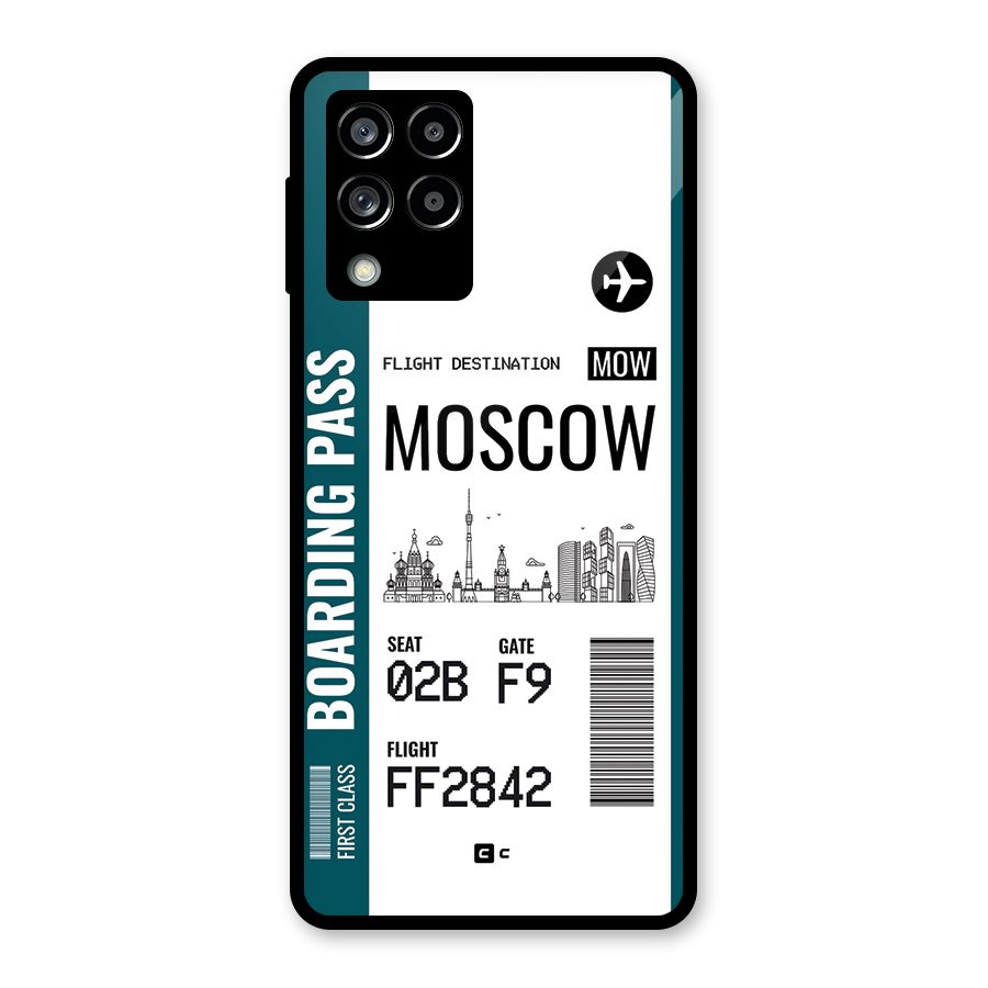 Moscow Boarding Pass Glass Back Case for Galaxy M53 5G