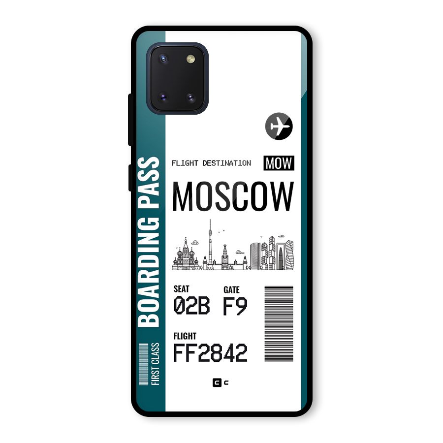 Moscow Boarding Pass Glass Back Case for Galaxy Note 10 Lite